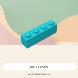 Brick 1 x 4 #3010 - 322-Medium Azure
