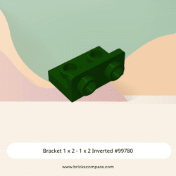 Bracket 1 x 2 - 1 x 2 Inverted #99780  - 141-Dark Green
