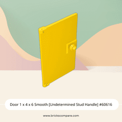 Door 1 x 4 x 6 Smooth [Undetermined Stud Handle] #60616 - 24-Yellow