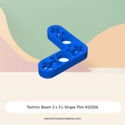 Technic Beam 3 x 3 L-Shape Thin #32056 - 23-Blue