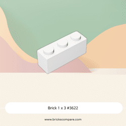 Brick 1 x 3 #3622 - 1-White