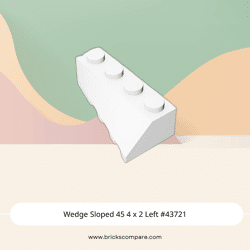 Wedge Sloped 45 4 x 2 Left #43721 - 1-White