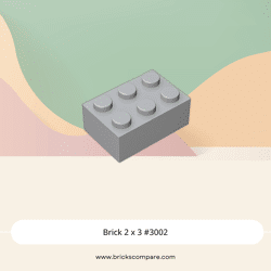 Brick 2 x 3 #3002 - 194-Light Bluish Gray