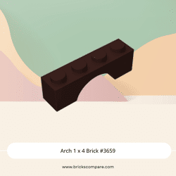 Arch 1 x 4 Brick #3659 - 308-Dark Brown