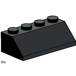 Lego 3755 2x4 Roof Tiles Steep Sloped