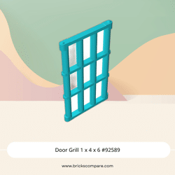 Door Grill 1 x 4 x 6 #92589 - 322-Medium Azure