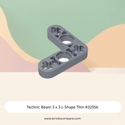 Technic Beam 3 x 3 L-Shape Thin #32056 - 315-Flat Silver
