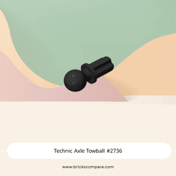 Technic Axle Towball #2736 - 26-Black
