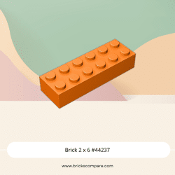 Brick 2 x 6 #44237 - 106-Orange