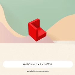 Wall Corner 1 x 1 x 1 #6231 - 21-Red