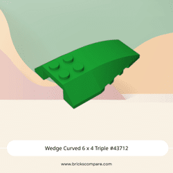 Wedge Curved 6 x 4 Triple #43712 - 28-Green