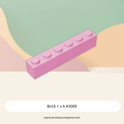 Brick 1 x 6 #3009 - 222-Bright Pink
