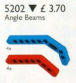 Lego 5202 Angle Beams, Red and Blue