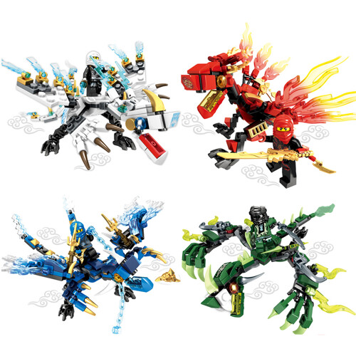 SEMBO S8602 Dragon: Feilong 4 models of Qiankun Flash Dragon, Sharp Blade Fire Dragon, Rift Sky Blazing Dragon, Dark Soul Red Practice Dragon