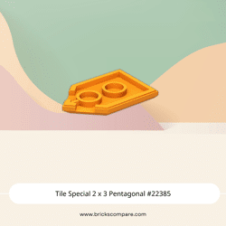 Tile Special 2 x 3 Pentagonal #22385  - 106-Orange