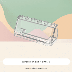 Windscreen 2 x 6 x 2 #4176 - 40-Trans-Clear