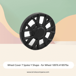 Wheel Cover 7 Spoke Y Shape - for Wheel 18976 #18979a - 26-Black