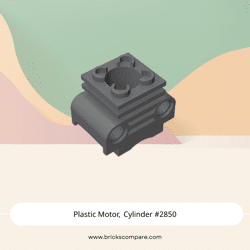 Plastic Motor, Cylinder #2850 - 199-Dark Bluish Gray