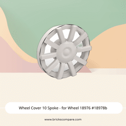Wheel Cover 10 Spoke - for Wheel 18976 #18978b - 1-White