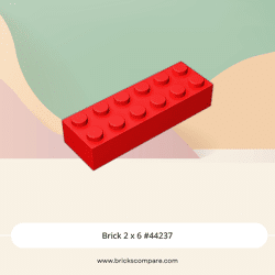 Brick 2 x 6 #44237 - 21-Red