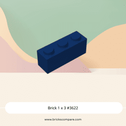 Brick 1 x 3 #3622 - 140-Dark Blue