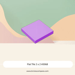 Flat Tile 2 x 2 #3068 - 324-Medium Lavender