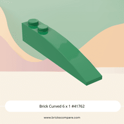 Brick Curved 6 x 1 #41762 - 28-Green