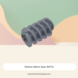 Technic Worm Gear #4716  - 315-Flat Silver