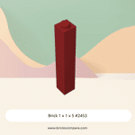 Brick 1 x 1 x 5 #2453 - 154-Dark Red