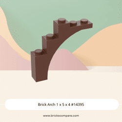 Brick Arch 1 x 5 x 4 #14395 - 192-Reddish Brown