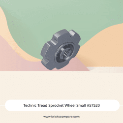 Technic Tread Sprocket Wheel Small #57520 - 315-Flat Silver