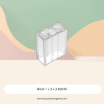 Brick 1 x 2 x 2 #3245 - 40-Trans-Clear