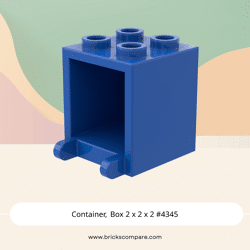 Container, Box 2 x 2 x 2 #4345 - 23-Blue