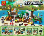 LELE 33136-1 Minecraft: Jungle Group Monkey Park Small Scene 2 2 in 1
