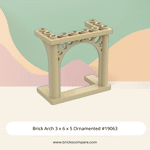 Brick Arch 3 x 6 x 5 Ornamented #19063 - 5-Tan