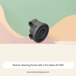 Technic Steering Portal with 2 Pin Holes #11950 - 199-Dark Bluish Gray