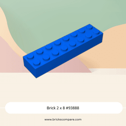 Brick 2 x 8 #93888 - 23-Blue