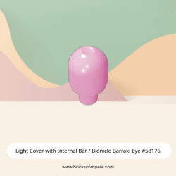 Light Cover with Internal Bar / Bionicle Barraki Eye #58176 - 222-Bright Pink