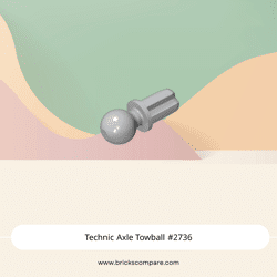 Technic Axle Towball #2736 - 194-Light Bluish Gray