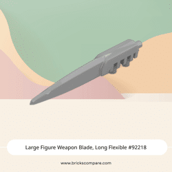 Large Figure Weapon Blade, Long Flexible #92218 - 315-Flat Silver
