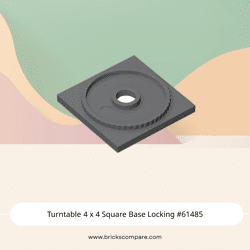 Turntable 4 x 4 Square Base Locking #61485 - 199-Dark Bluish Gray