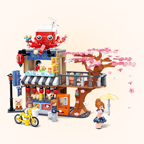 Sluban M38-B1019 Happy Diary Spring Day Cherry Blossom Season: Octopus Grill Head Shop