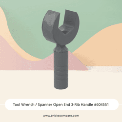 Tool Wrench / Spanner Open End 3-Rib Handle #604551 - 199-Dark Bluish Gray