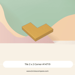 Tile 2 x 2 Corner #14719 - 297-Pearl Gold
