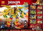 LELE 31171-4 Ninjago: Gold Machine A War God Gold Edition 4 Ensemble