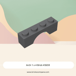 Arch 1 x 4 Brick #3659 - 199-Dark Bluish Gray
