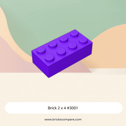 Brick 2 x 4 #3001 - 268-Dark Purple