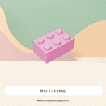 Brick 2 x 3 #3002 - 222-Bright Pink