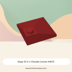 Slope 33 3 x 3 Double Convex #3675 - 154-Dark Red