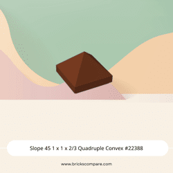 Slope 45 1 x 1 x 2/3 Quadruple Convex #22388 - 192-Reddish Brown